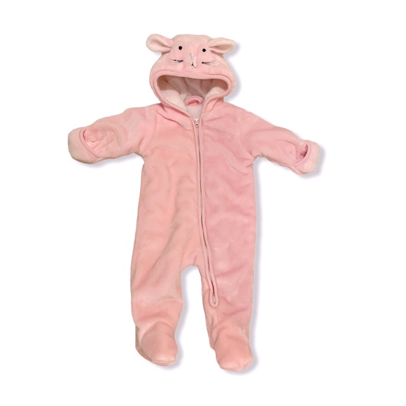 The Children's Place Other - Bunny Snowsuit- Soft Fleece (3-6 months)